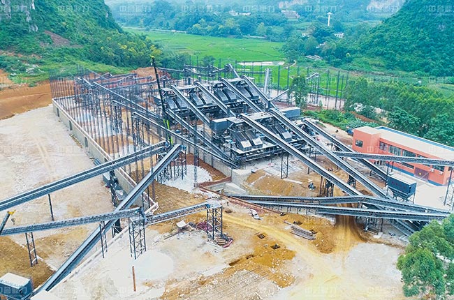 年產500萬噸砂石生產線環保施工現場實拍