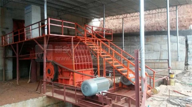 建設(shè)中的石料生產(chǎn)線