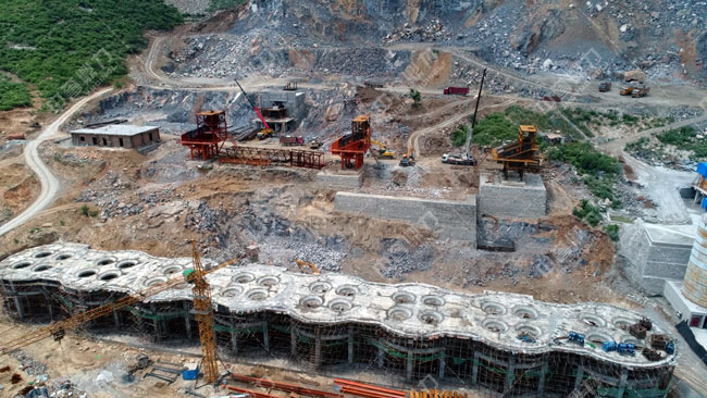 河北涉縣中普建材時(shí)產(chǎn)800噸石料生產(chǎn)線