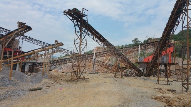 時產100噸左右的砂石生產線