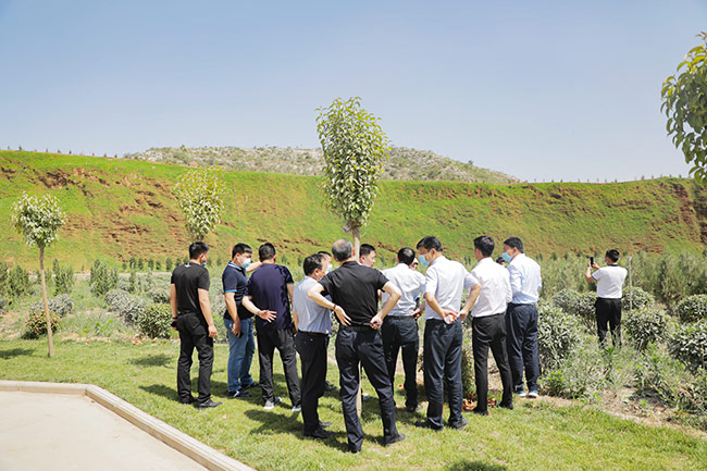 湖北省赤壁市導考察礦山生態(tài)修復及環(huán)境治理情況